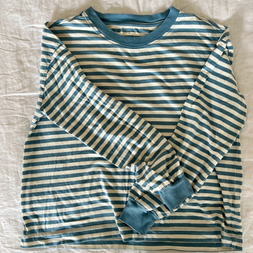 Everlane Striped Long Sleeve Shirt